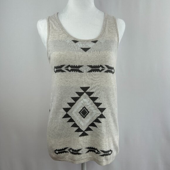 Twik Boho Knit Tank Top Tribal Western neutral tones – Size Medium - Picture 1 of 10